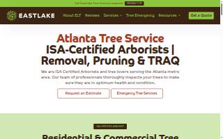 EastLake Tree Services website