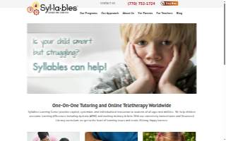 Syllables Learning Center website
