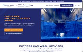 Caliber Car Wash website