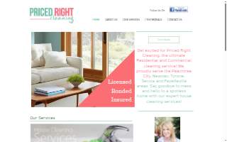 Priced Right Cleaning website
