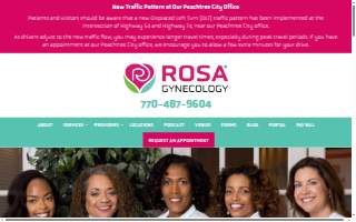 Rosa Gynecology website