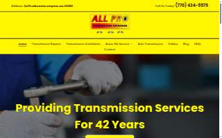 All Pro Transmission & Auto Care website