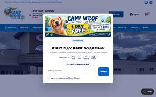 Camp Woof website