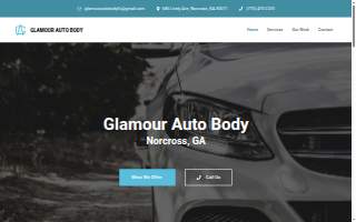 Glamour Auto Body Repair of Peachtree Corners website
