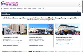 Gwinnett County Tag Office - Peachtree Corners website