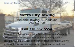 Metro City Towing Inc of Peachtree Corners website