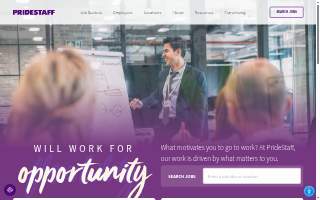 PrideStaff website