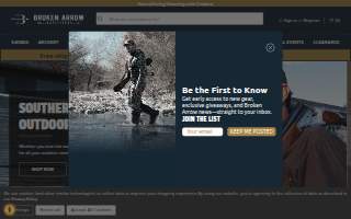 Broken Arrow Outfitters website