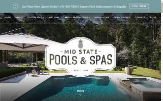 Mid State Pools & Spas website