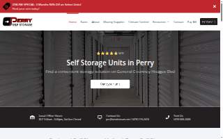 Perry Self Storage website