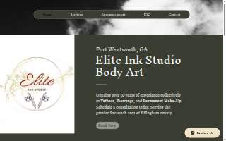 Elite Ink Studio website