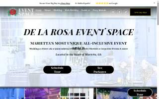 De La Rosa Event Space & Party Rentals website