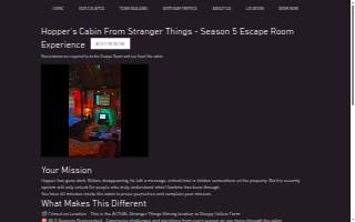 Escape Woods website
