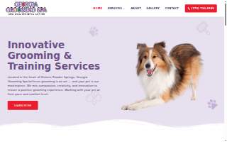 Georgia Grooming Spa and Dog Training Center website