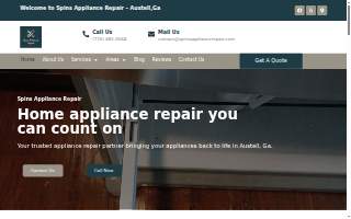 Spins Appliance Repair of Powder Springs website