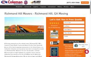 Coleman American Moving Services, Inc. of Richmond Hill website