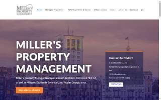 Miller's Property Management website