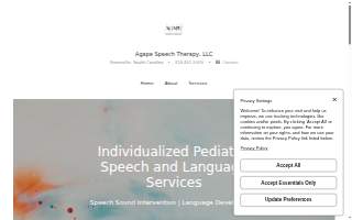 Agape Speech Therapy website