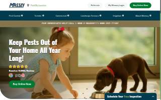 Massey Services Pest Control of Denton website