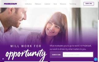 PrideStaff website