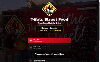 Tbots Food Truck website