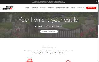 Burglar Security Plus website