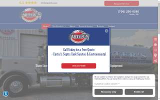 Carters Environmental (Formerly Carter's Septic Tank Service) website