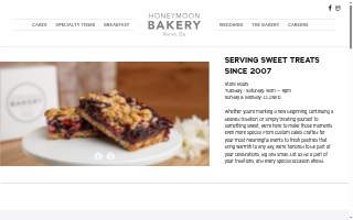 Honeymoon Bakery website