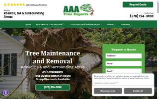 AAA Tree Experts website