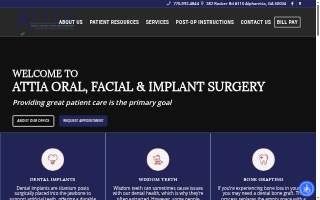 Attia Oral, Facial & Implant Surgery website