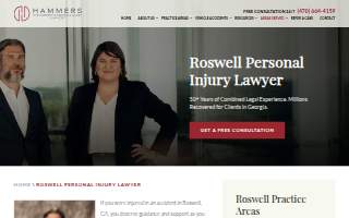 Hammers Car Accident & Personal Injury Lawyers - Roswell Office website
