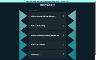 HiFive Tutoring website