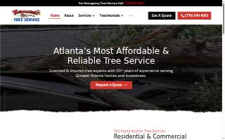 Tomahawk Tree Service of Roswell website