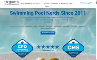 Top Notch Pool Management - Certified Pool Care & Renovation website