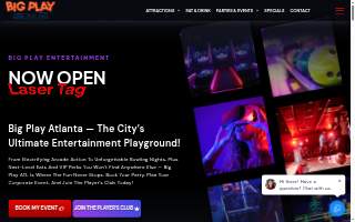Big Play Entertainment Center ATL website
