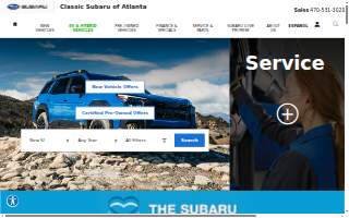 Classic Subaru of Atlanta website