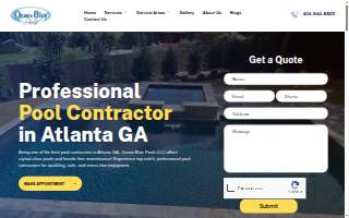 Ocean Blue Pools LLC of Sandy Springs website