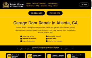 Sweet Home Garage Doors website