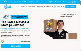 BC Brothers Moving & Storage website