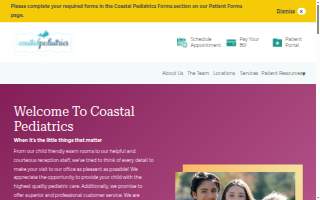 Coastal Pediatrics website