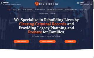 DeVetter Law Firm website