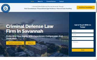 Savannah Criminal Defense Law Firm website