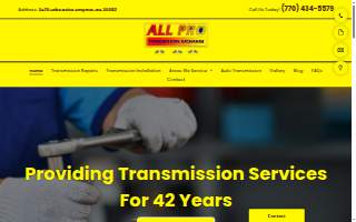 All Pro Transmission Exchange LLC of Smyrna website