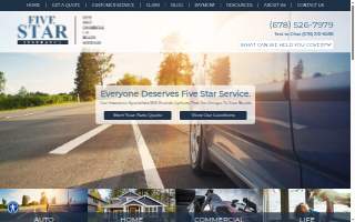 Five Star Insurance Agency website