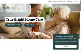 TrueBright Home Care website