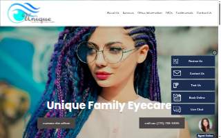 Unique Family Eyecare website