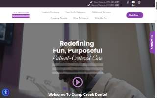 Camp Creek Dental website