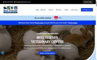 Best Friends Animal Hospital website