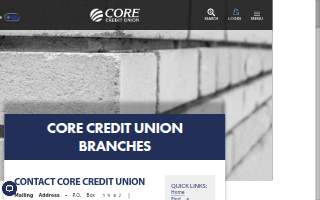 CORE Credit Union - Brooklet Branch website