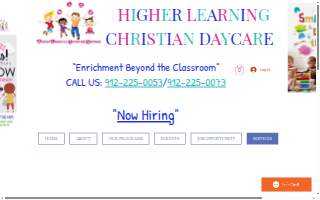 Higher Learning Christian Daycare website